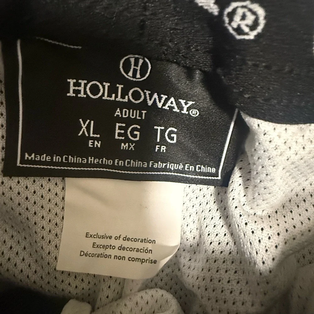 Holloway Black White Hooded Windbreaker Jacket & Pants Set XL NWT